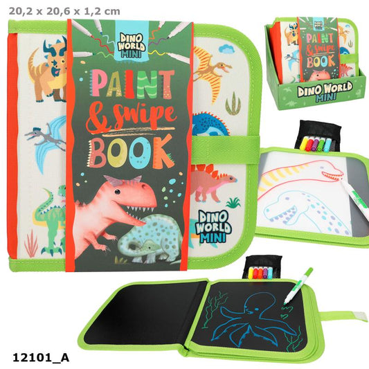 Dino World Paint & Swipe Book