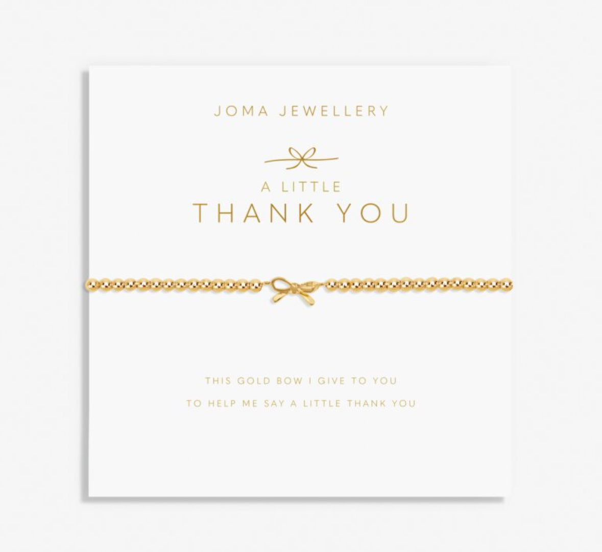 A Little 'Thank You' Bracelet In Gold Plating