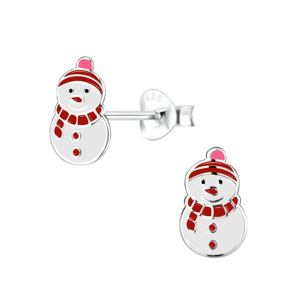 Snowman Stud Earrings D170
