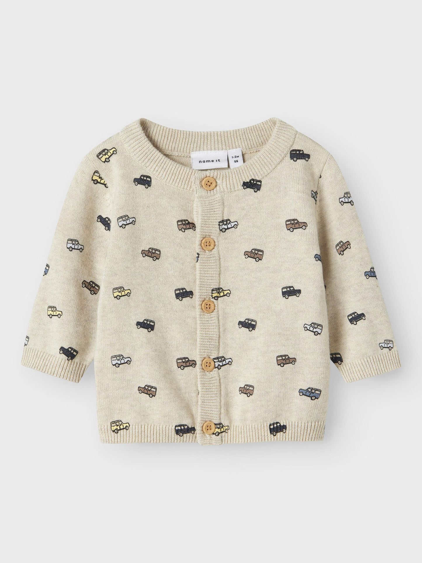 ORGANIC COTTON KNITTED CARDIGAN Peyote Melange
