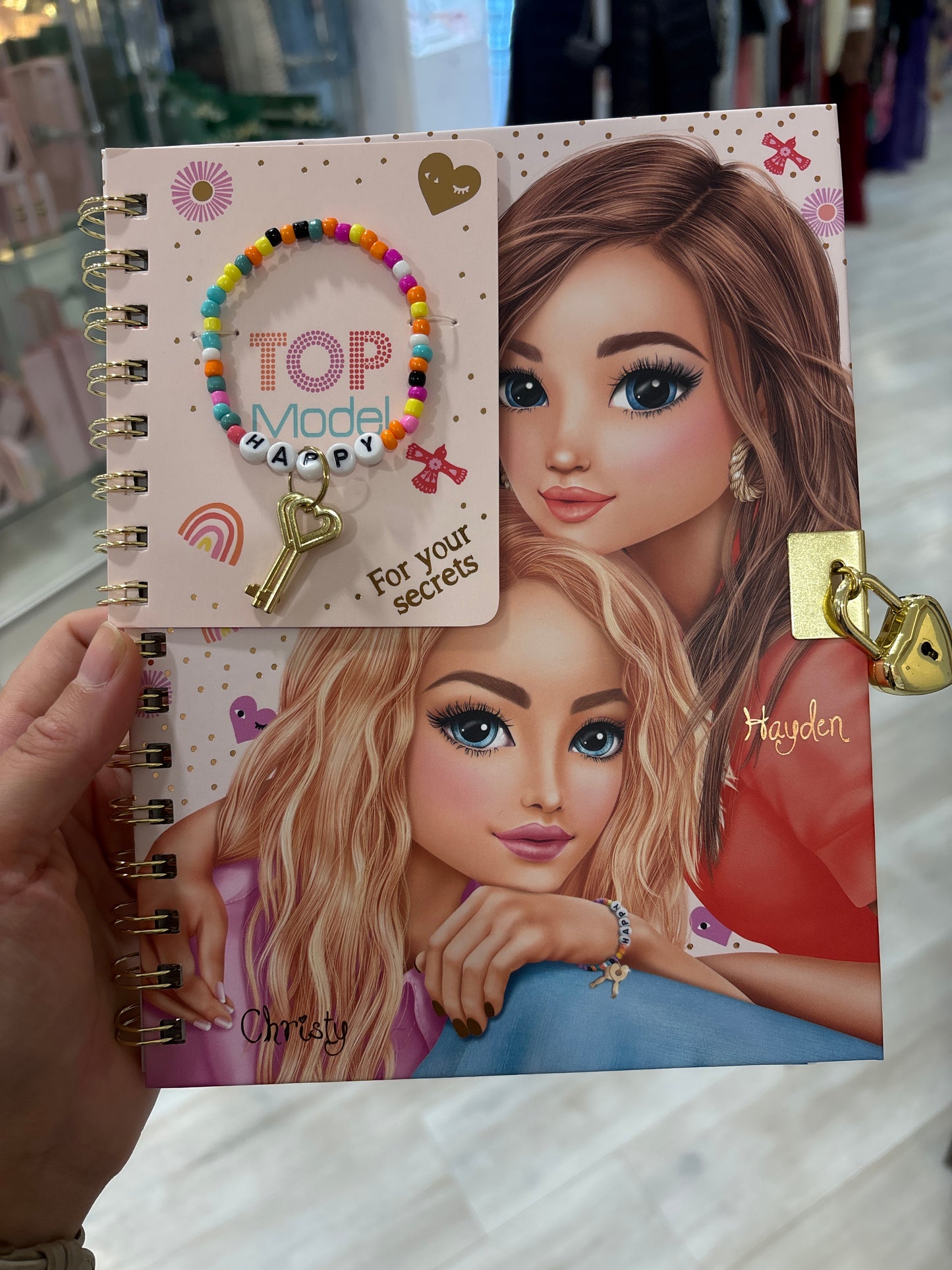 TOPModel Diary With Padlock And Bracelet