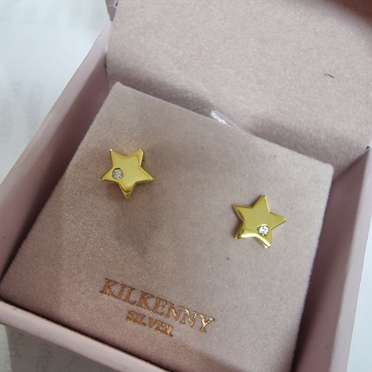 GOLD STAR STUD EARRINGS E1890
