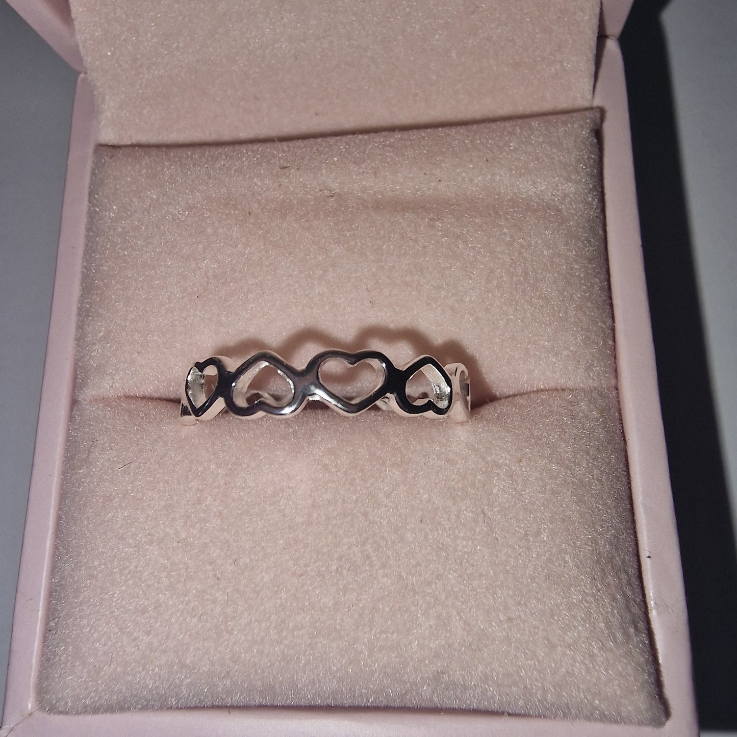 Silver heart ring R2266 silver