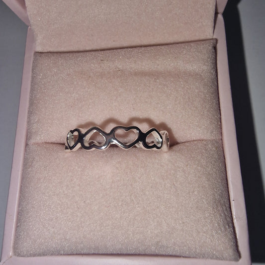 Silver heart ring R2266 silver