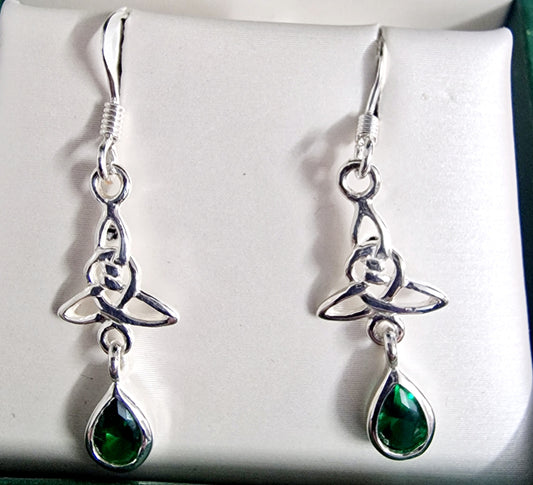 CELTIC TRINITY EARRINGS CS325 Silver