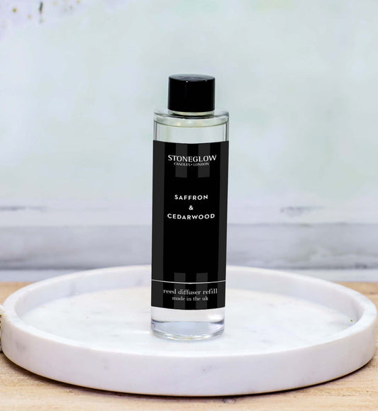 Modern Classics - Saffron & Cedarwood - Scented Reed Diffuser Refill 210ml (glass bottle)