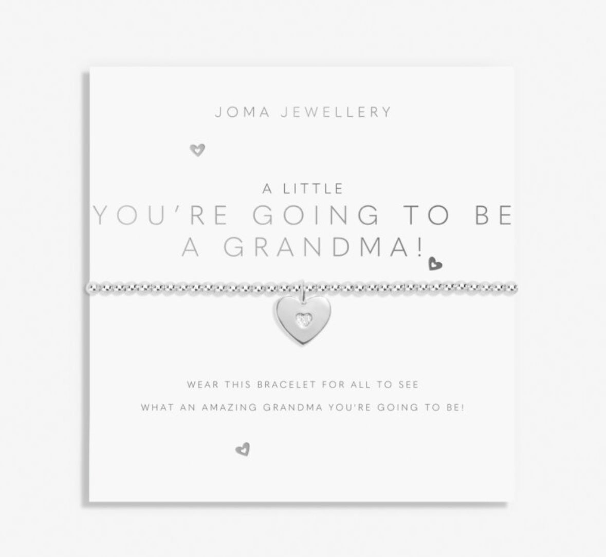 A Little 'You're Going To Be A Grandma!' Bracelet In Silver Plating