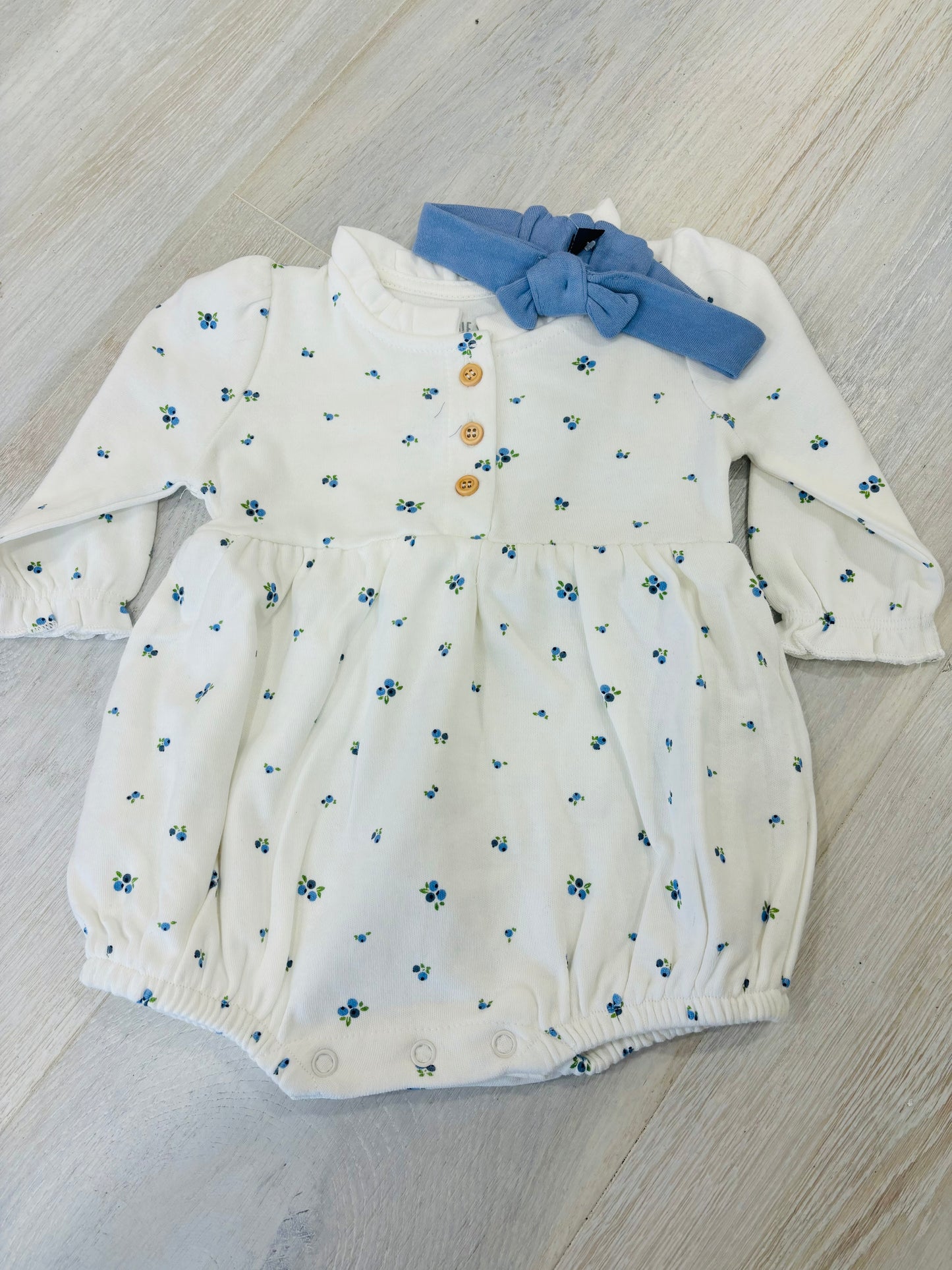 Blue Seven Romper and Hairband
