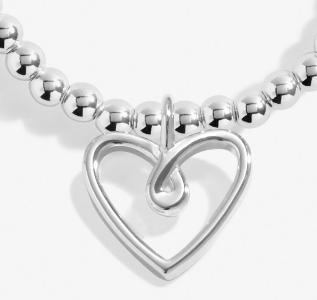 A Little 'Lucky To Have A Sister Like You' Bracelet In Silver Plating