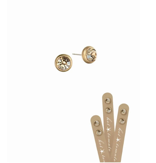 LF835 Rub-Over Style Studs - Worn Gold/Golden