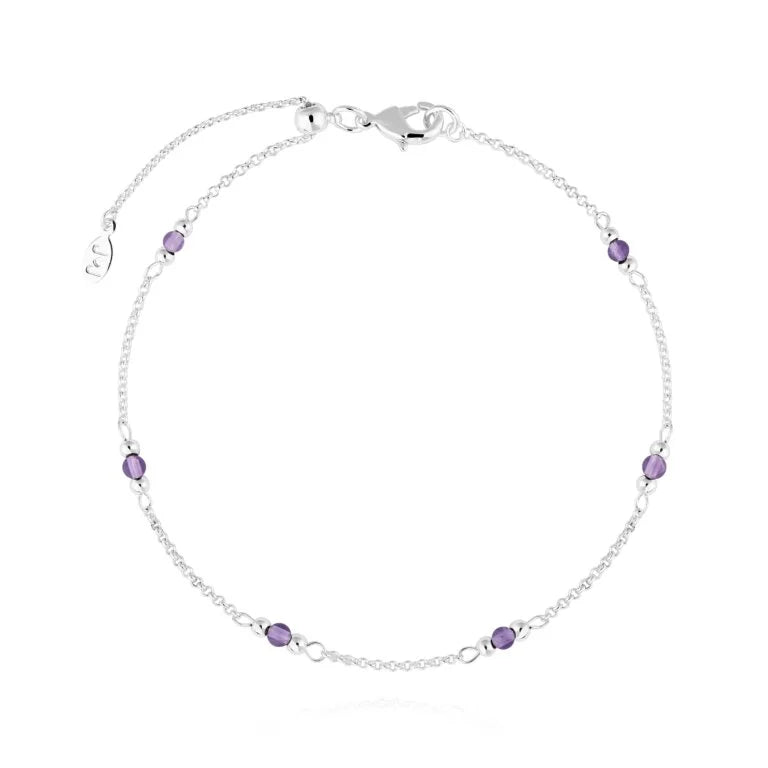 February' Birthstone Anklet