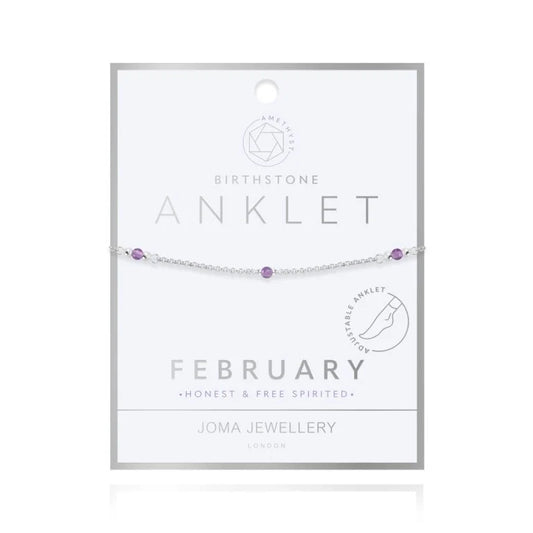 February' Birthstone Anklet