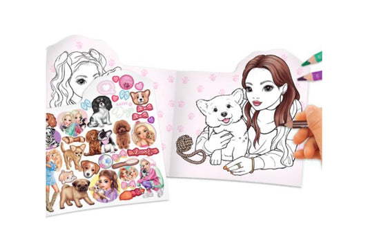 TOPModel Doggy Colouring Book Figural KITTY and DOGGY