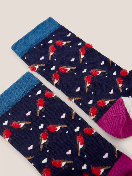FLUFFY ROBIN SOCKS