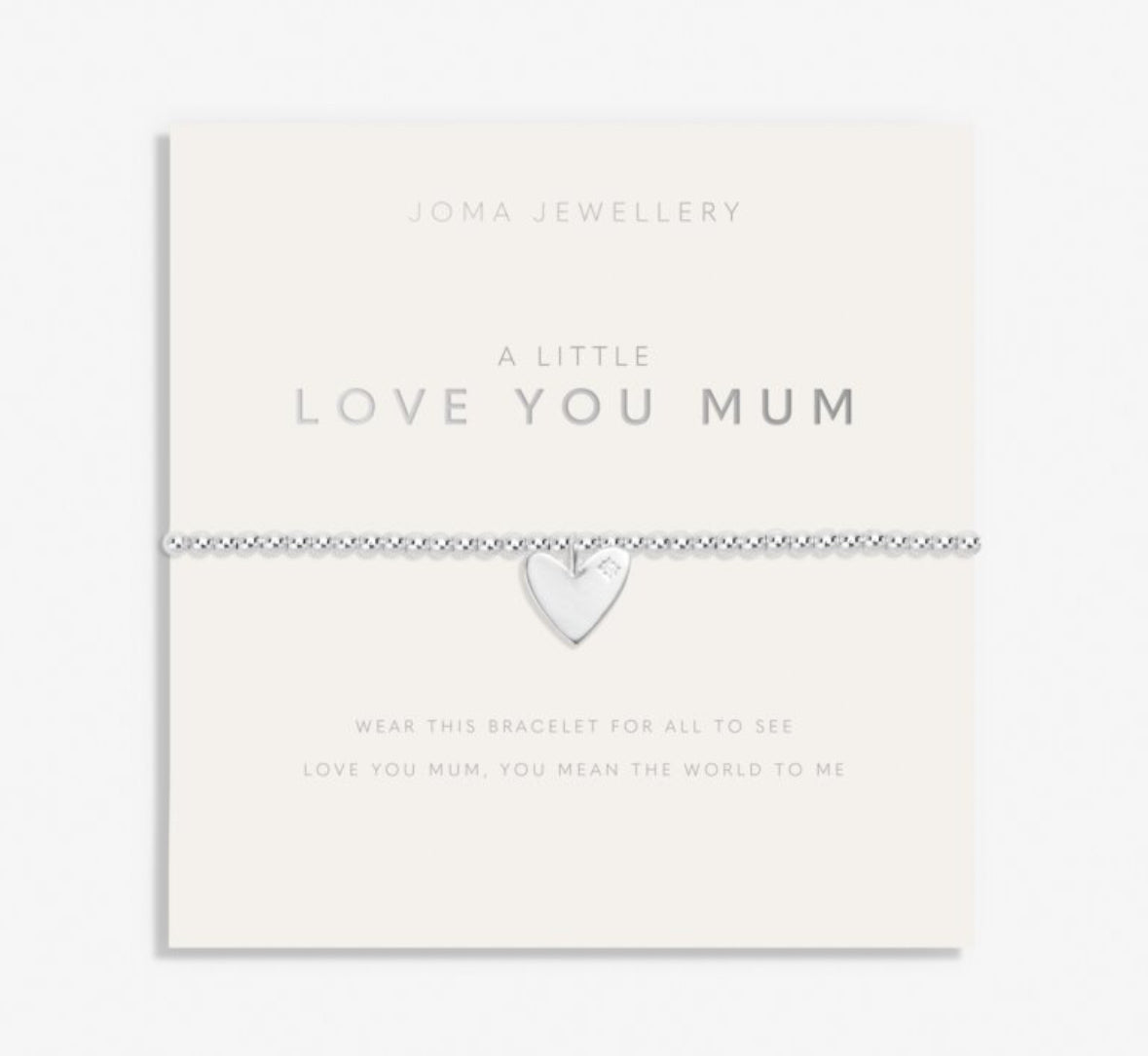 Mother's Day A Little 'Love You Mum' Bracelet In Silver Plating