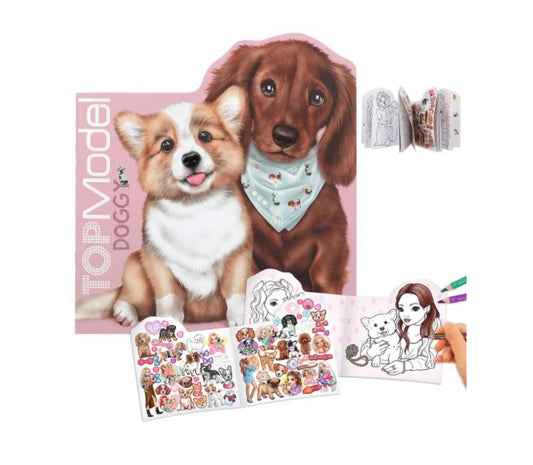 TOPModel Doggy Colouring Book Figural KITTY and DOGGY