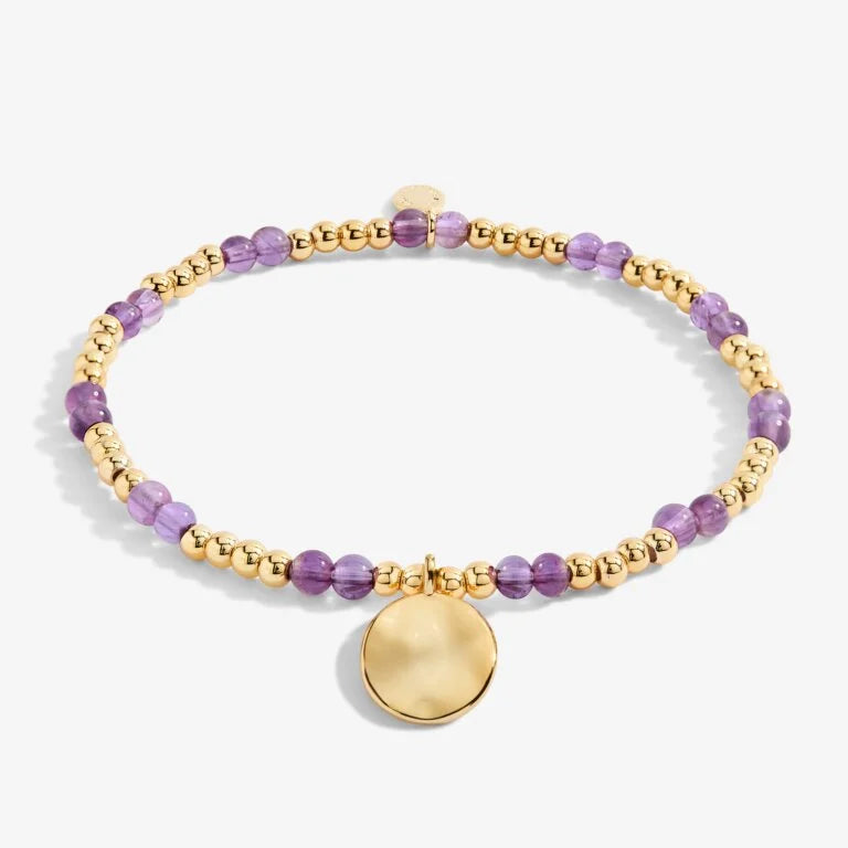 A Little Birthstone 'February' Gold Bracelet
Amethyst
