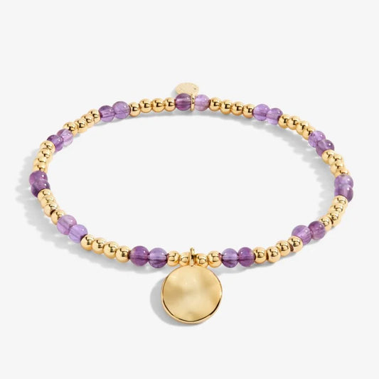 A Little Birthstone 'February' Gold Bracelet
Amethyst