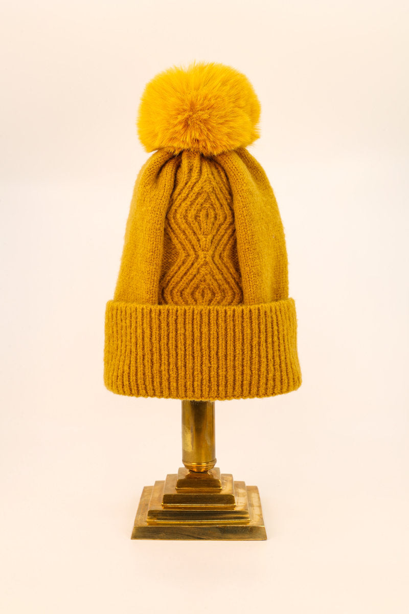 Ingrid Bobble Hat - Mustard