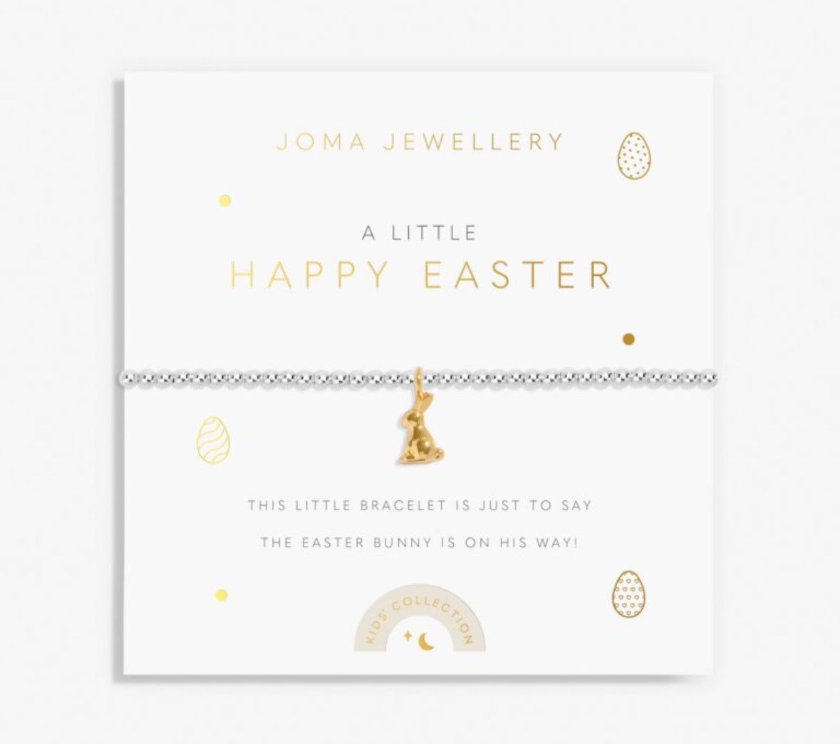 Kids' A Little 'Happy Easter' Bracelet In Silver And Gold Plating