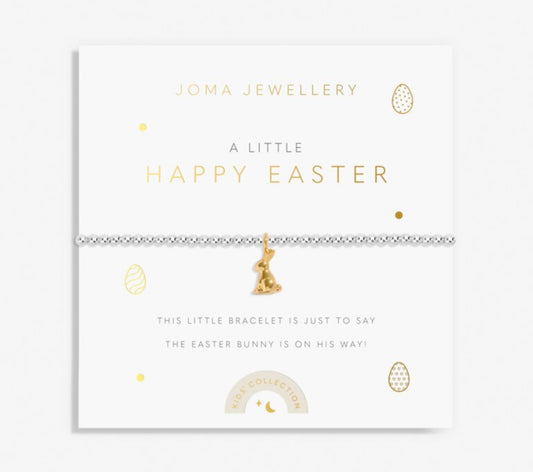 Kids' A Little 'Happy Easter' Bracelet In Silver And Gold Plating