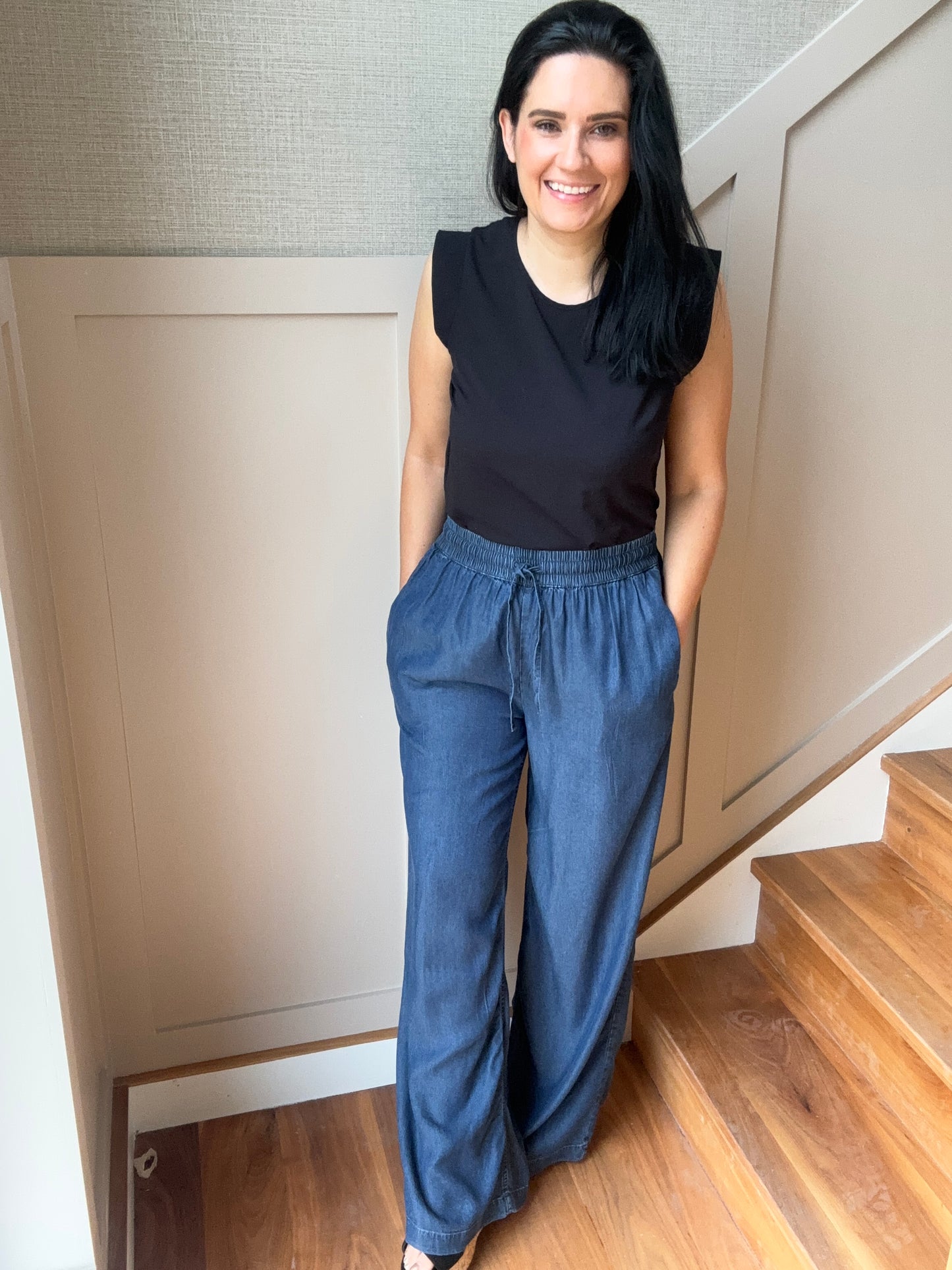 74YNE Collorado Denim Fluid trouser - extra long length