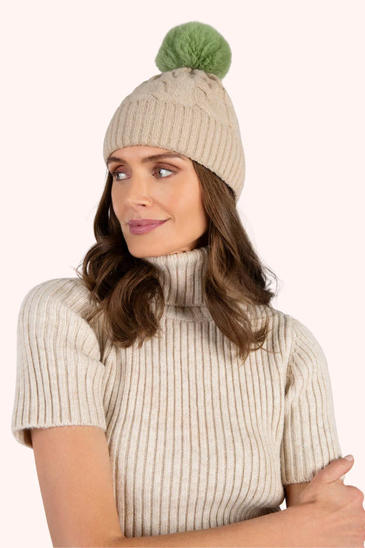 ELISE HAT - CREAM & SAGE
