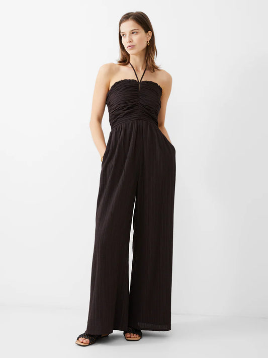 Bonny Pleated Strappy Halterneck Jumpsuit