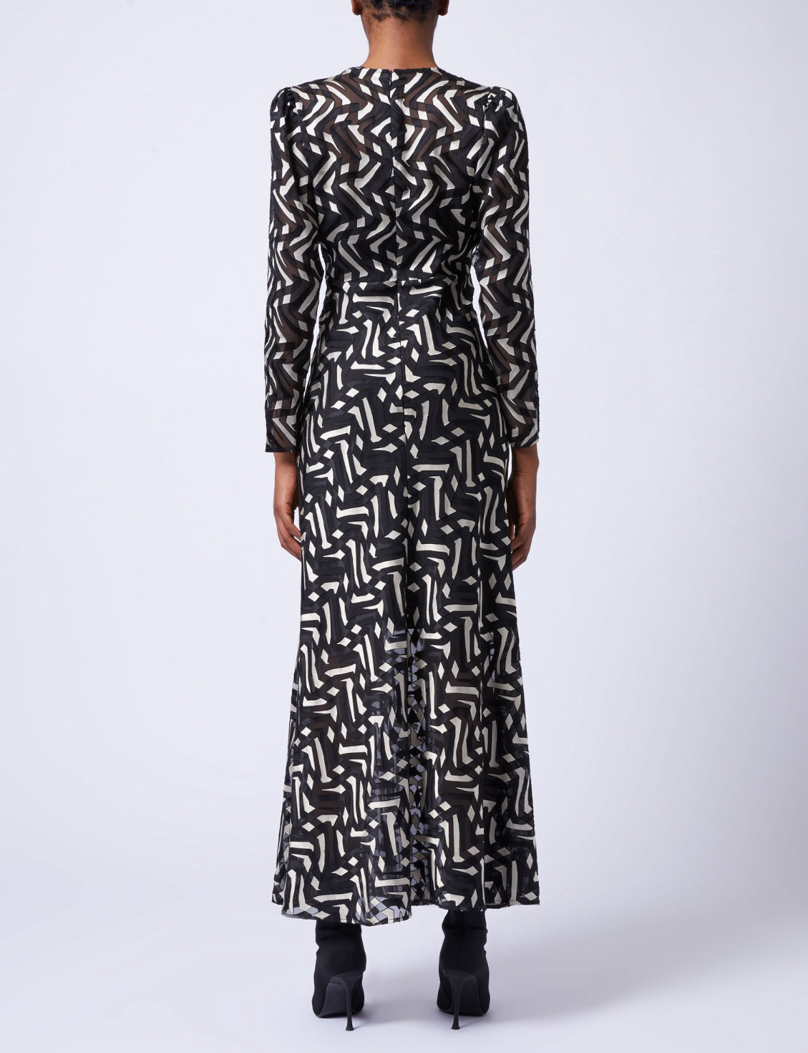 71XEH Diandra Satin Devore Maxi Dress