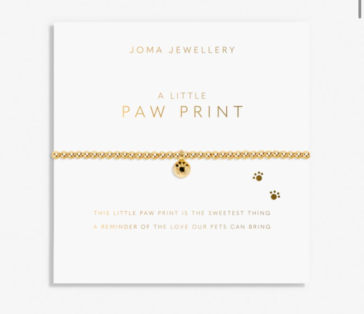 A Little 'Paw Print' Bracelet In Gold Plating