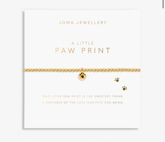 A Little 'Paw Print' Bracelet In Gold Plating