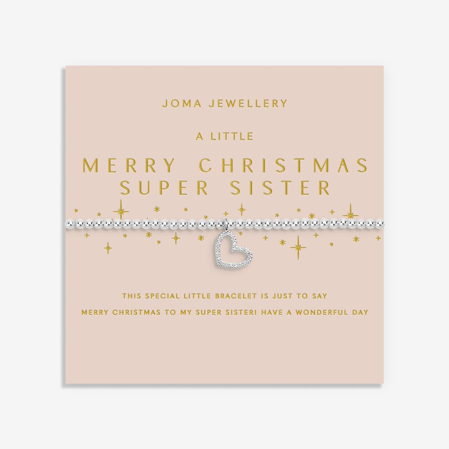Christmas A Little 'Merry Christmas Super Sister' Bracelet