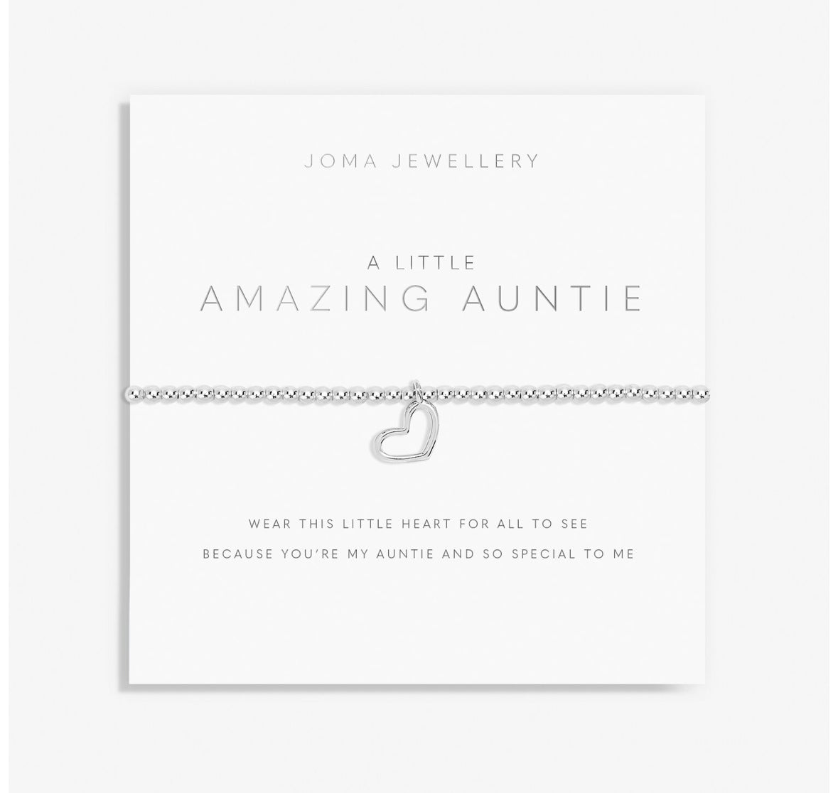 A Little 'Amazing Auntie' Bracelet in Silver Plating