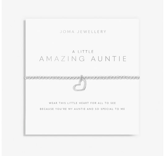 A Little 'Amazing Auntie' Bracelet in Silver Plating