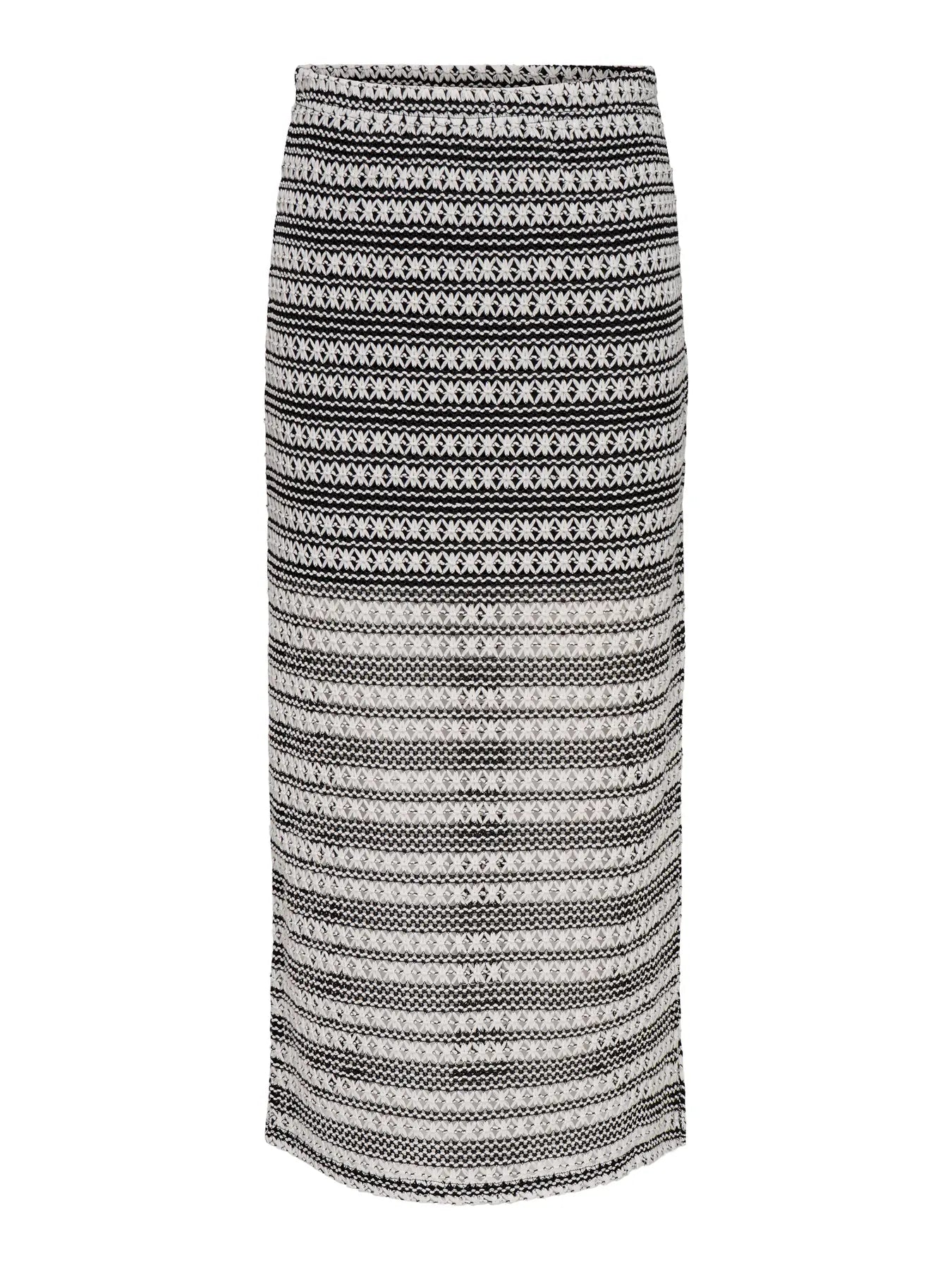 Judith black and cream crochet skirt