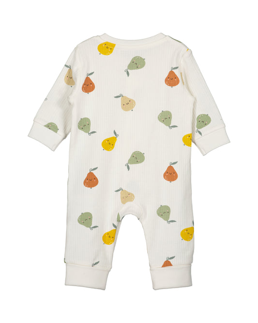 White pear fruit onesie colourful
