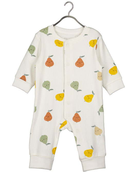 White pear fruit onesie colourful