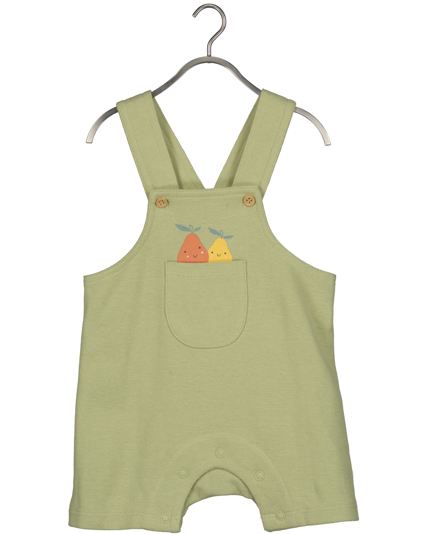 Khaki organic fruits 2 PC dungarees set