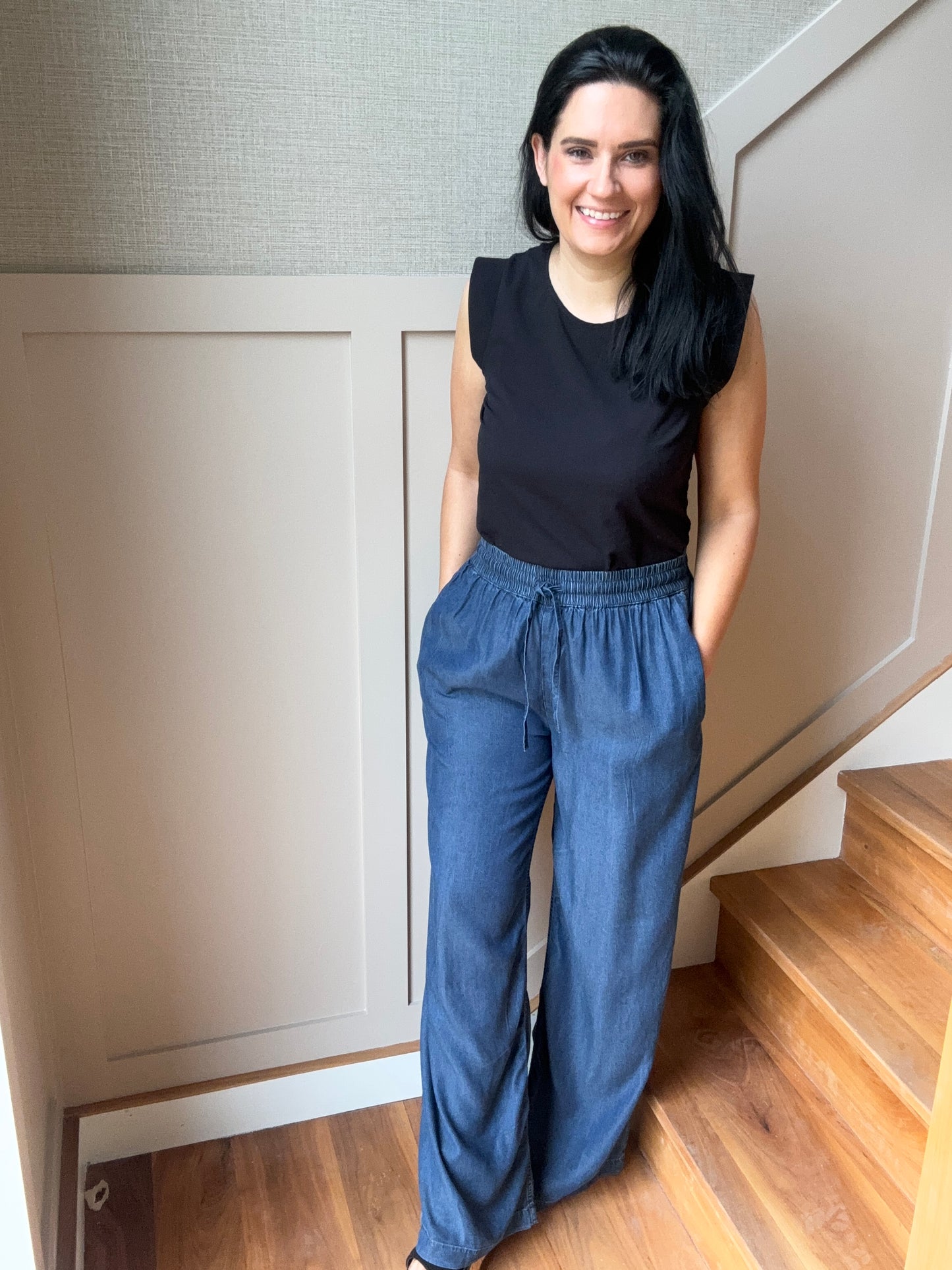 74YNE Collorado Denim Fluid trouser - extra long length