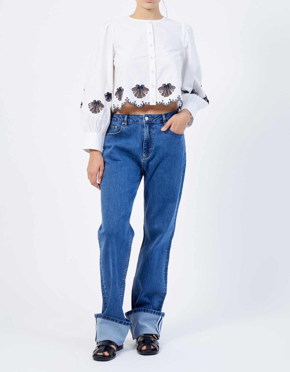 Cambria Cotton Embroidered Long Sleeve