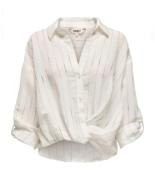 Knot Shirt - Cloud Dancer / Blue 15346010