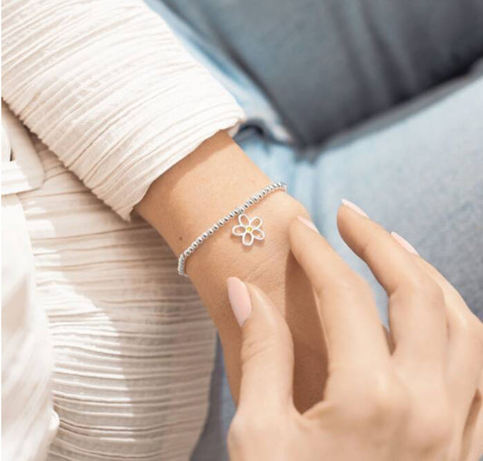 A Little 'Just For You' Flower Bracelet in Silver Plating
