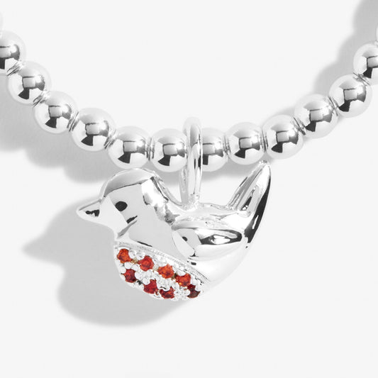 A Little 'Robins Appear When Loved Ones Are Near' Bracelet in Silver Plating