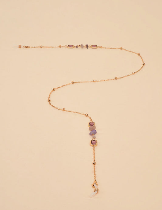 SCH8 Glasses Chain - Delicate Chain in Amethyst