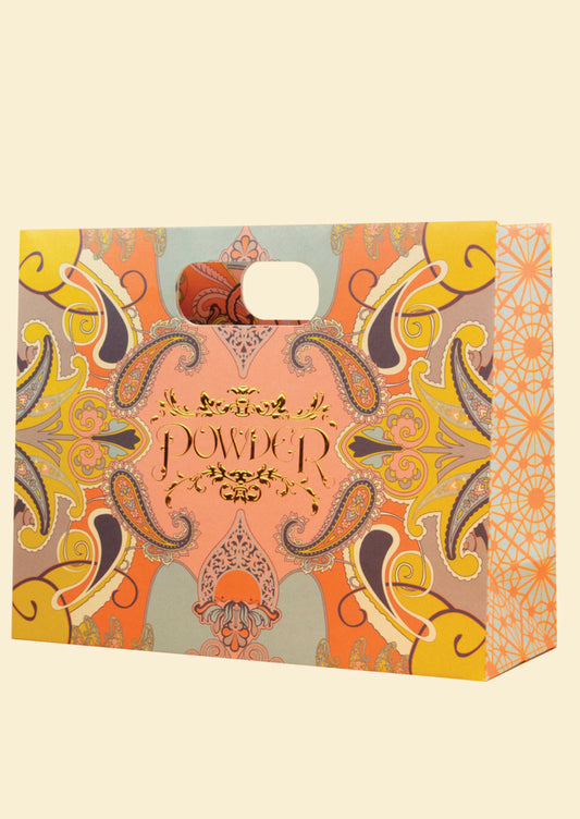 Opulent Flourish Woven Scarf - Tangerine