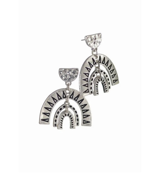 LF765 Of The Aztecs Triple Drops - Worn Silver