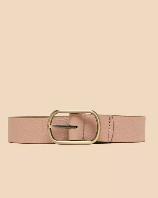 REVERSIBLE BELT LEATHER IN GOLD TONE METALLIC