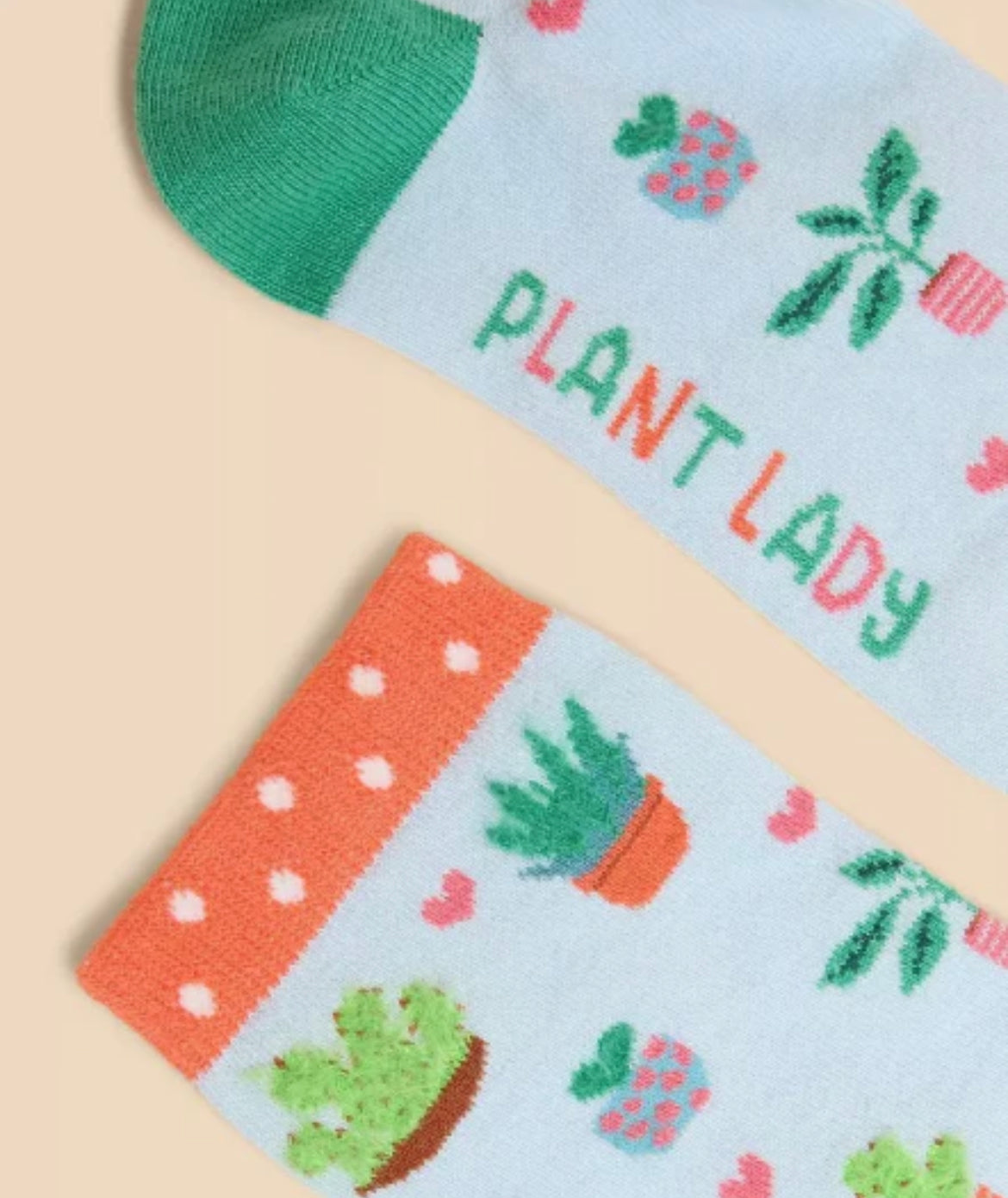 FLUFFY HOUSE PLANT ANKLE SOCK  IN BLUE MULTI