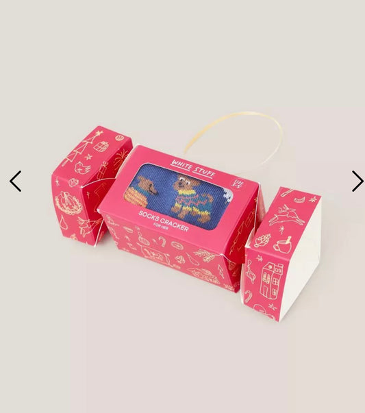 DOGS SOCKS IN A CRACKER