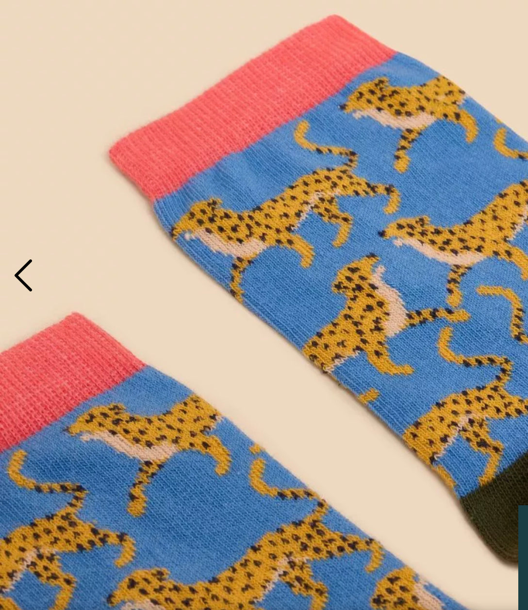 CHEETAH ANKLE SOCK  IN BLUE MULTI